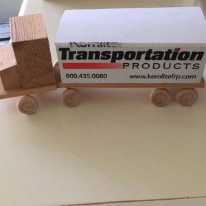 Wooden Truck note pad, all wood